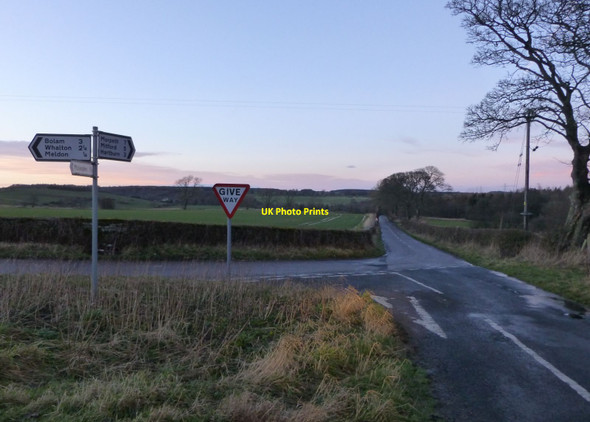 Photo 6"x4" Road junction north of Meldon Meldon\/NZ1183 c2014