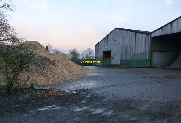 Photo 6"x4" Huge pile of woodchips Molesden c2014
