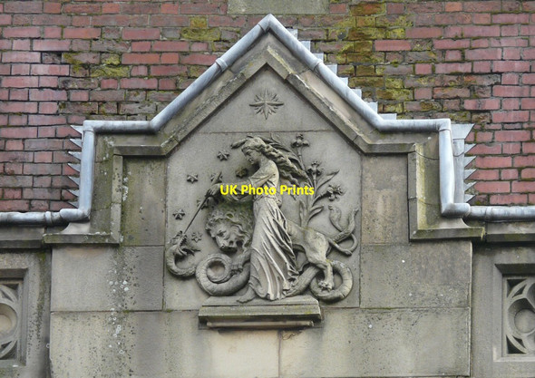 Photo 6"x4" Stockport Masonic Guildhall: Architectural detail Stockport\/SJ8990 c2014