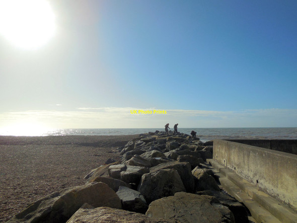 Photo 6"x4" On the Rocks at Saltdean Saltdean c2014