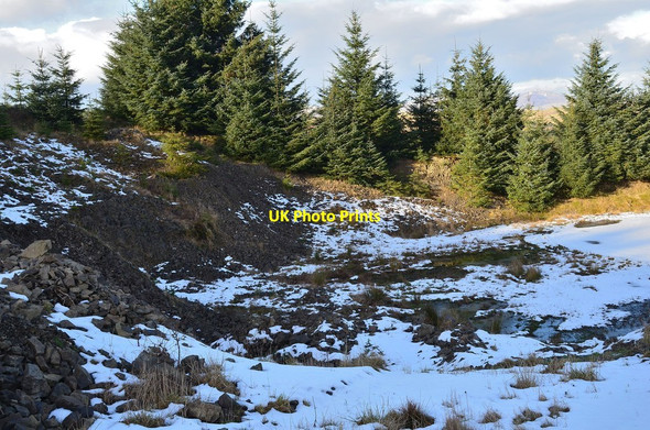 Photo 6"x4" Forestry quarry, Cloich Halmyre Mains c2014