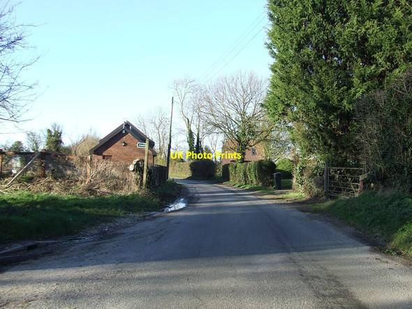 Photo 6"x4" Footpath and minor road Wingfield Green c2014