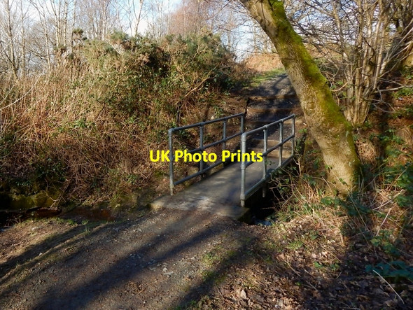 Photo 6"x4" Footbridge over the Pappert Burn Alexandria c2014