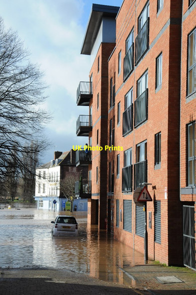 Photo 6"x4" Flooded Newport Street Worcester c2014