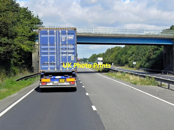 Photo 6"x4" Pound Road Bridge, Westbound A14 Stowmarket c2013