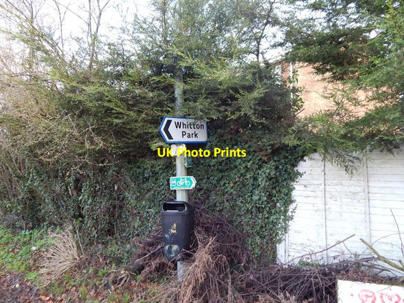 Photo 6"x4" Whitton Park sign at the Whitton Church Lane\/Thurleton Lane junction Whitton\/TM1447 c2014