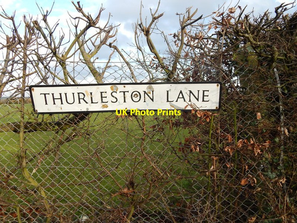 Photo 6"x4" The start of Thurleston Lane at Whitton Church Lane Whitton\/TM1447 c2014