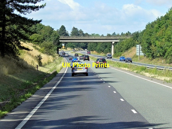 Photo 6"x4" Bridge over Westbound A14 Blackthorpe c2013