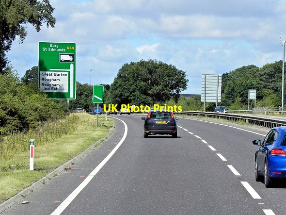 Photo 6"x4" Westbound A14 near Rookery Crossroads Blackthorpe c2013