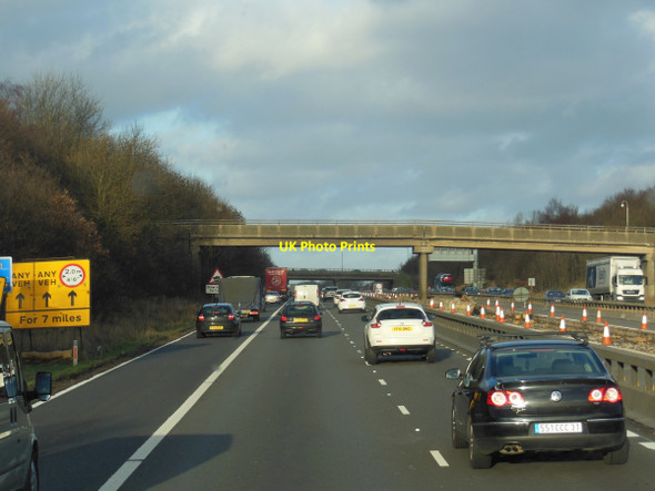 Photo 6"x4" M1 northbound towards junction 30 Mastin Moor c2013