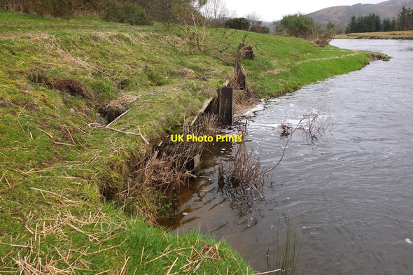 Photo 6"x4" Remains of mill lade inlet near Walkerburn Innerleithen c2014