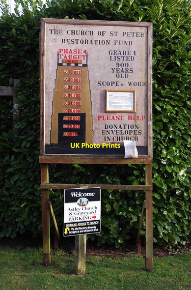 Photo 6"x4" St. Peter's Church Restoration Fund information board, Astley, Worcs Astley\/SO7867 c2014