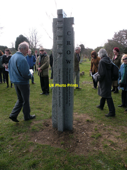 Photo 6"x4" Mill Road Cemetery artwork: Crow Cambridge\/TL4658 c2014