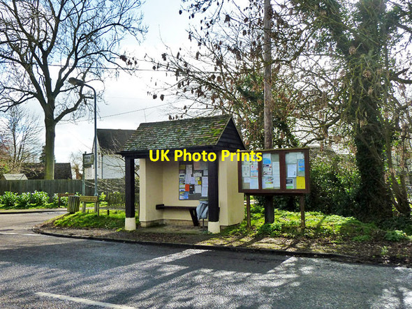 Photo 6"x4" Bus shelter and noticeboards, Worminghall Worminghall c2014