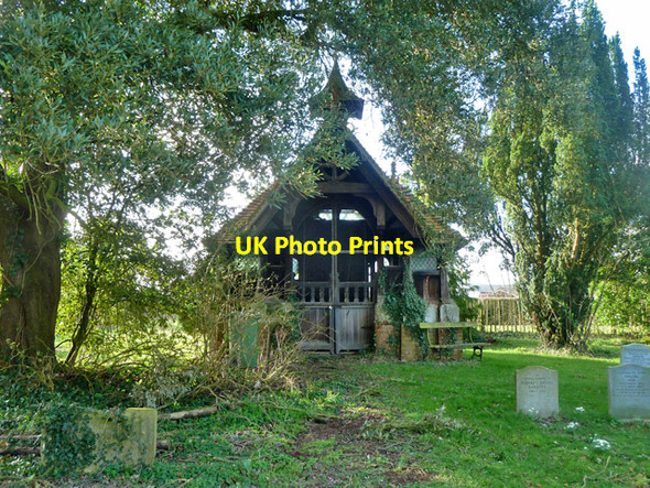 Photo 6"x4" Middle Claydon cemetery 'chapel' - rear view Middle Claydon c2014