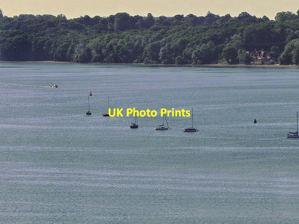 Photo 6"x4" River Orwell, Downstream from Orwell Bridge Gainsborough\/TM1841 c2013