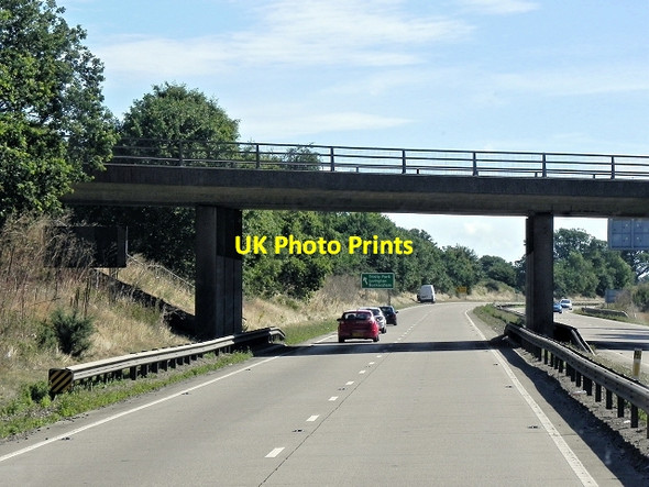 Photo 6"x4" Eastbound A14, Felixstowe Road Bridge Nacton c2013