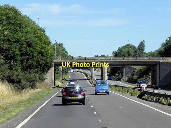 Photo 6"x4" Westbound A14, Flyover at Junction 59 (Trimley) Trimley St Martin c2013