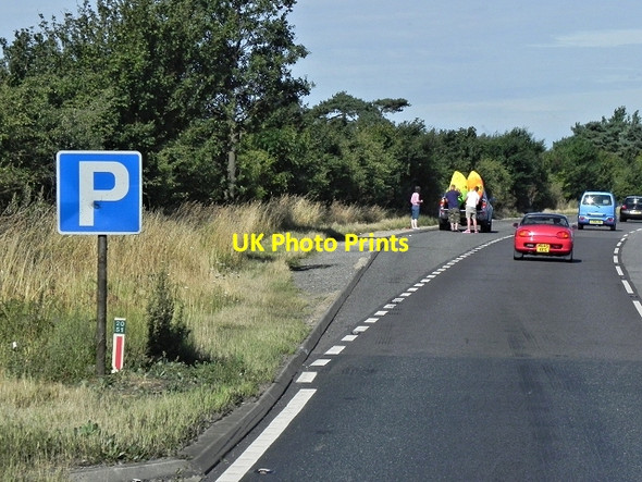 Photo 6"x4" Layby on Westbound A14 near Trimley St Martin Thorpe Common\/TM2637 c2013