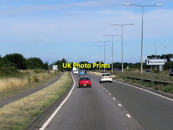 Photo 6"x4" Westbound A14 Thorpe Common\/TM2637 c2013