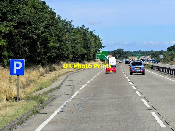 Photo 6"x4" Layby on Westbound A14, Levington Heath Bucklesham c2013