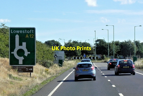 Photo 6"x4" A12 Northbound, Brightwell Brightwell c2013