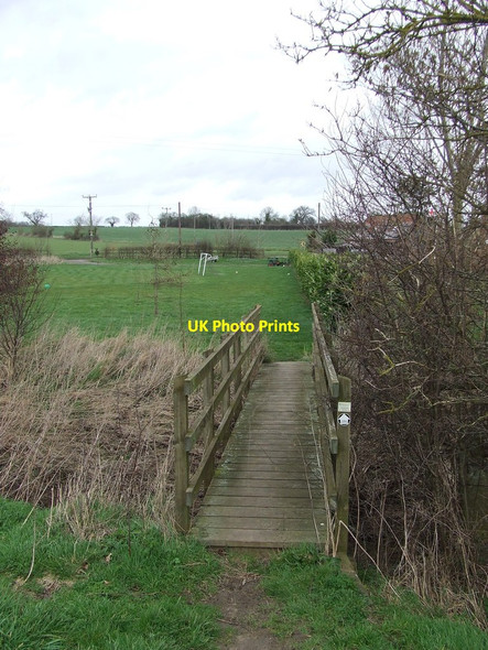 Photo 6"x4" Wooden Footbridge Letheringham c2014