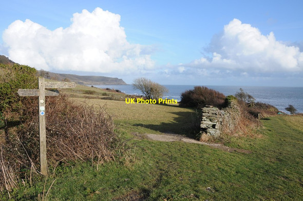 Photo 6"x4" Junctions of footpaths East Prawle c2014