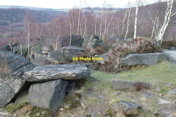 Photo 6"x4" Wharncliffe Crags, looking towards Deepcar Deepcar c2014