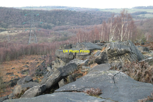 Photo 6"x4" Wharncliffe Crags, looking towards Deepcar Deepcar c2014 P1