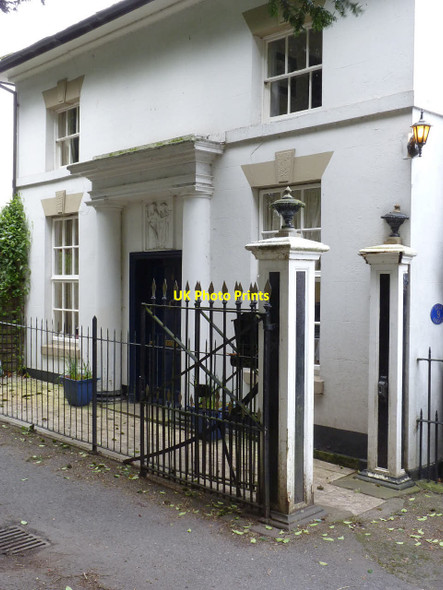 Photo 6"x4" Rolleston Hall lodge gates, detail Rolleston on Dove c2014