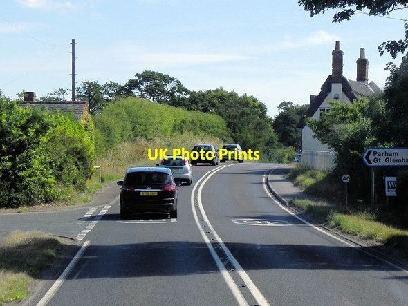Photo 6"x4" Main Road (A12) Marlesford Wickham Market c2013