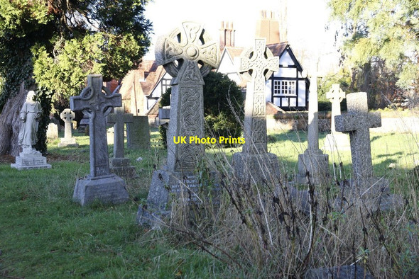 Photo 6"x4" Crosses in the Churchyard Streatley\/SU5980 c2013