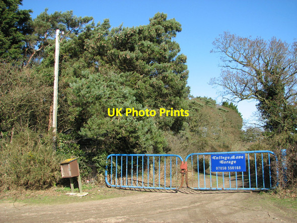 Photo 6"x4" Gated track to College Lane Garage Hulver Street c2014