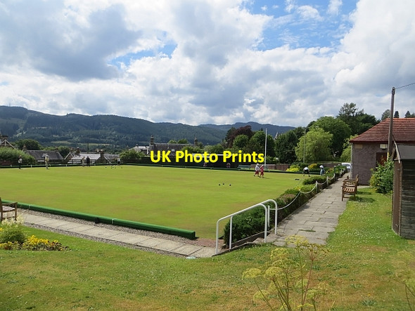 Photo 6"x4" Bowling green Pitlochry c2013