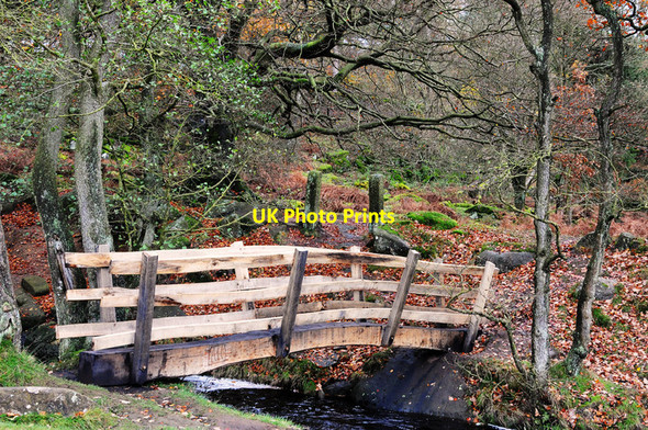 Photo 6"x4" Padley Gorge Footbridge Nether Padley c2010