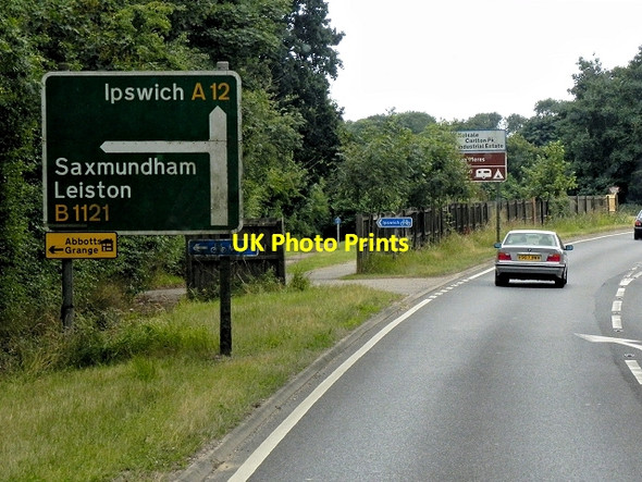 Photo 6"x4" Main Road (A12) Kelsale Curlew Green c2013