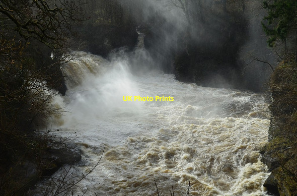 Photo 6"x4" White water below Bonnington Linn, River Clyde Bankhead\/NS8842 c2014