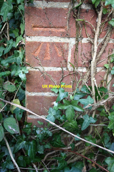 Photo 6"x4" Benchmark on #126 Wantage Road Wallingford c2014