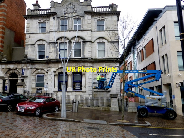Photo 6"x4" Cherry picker, High Street, Omagh Omagh c2014