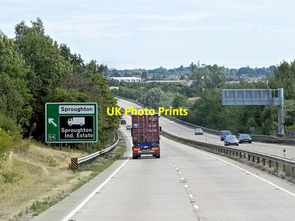 Photo 6"x4" A14 near Sproughton Industrial Estate Sproughton c2013