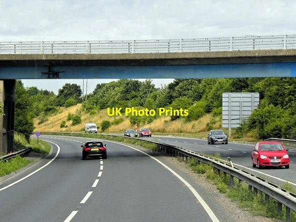 Photo 6"x4" Stowupland (B1115) Bridge over the Westbound A14 Stowmarket c2013