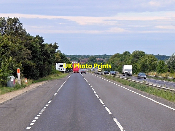 Photo 6"x4" Layby on Westbound A14 near Stowmarket Stowmarket c2013