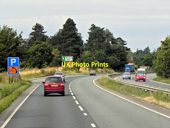 Photo 6"x4" Layby on Westbound A14 Blackthorpe c2013