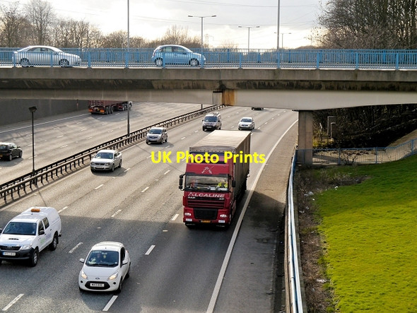 Photo 6"x4" Eastbound M60, Whitefield Interchange Prestwich c2014