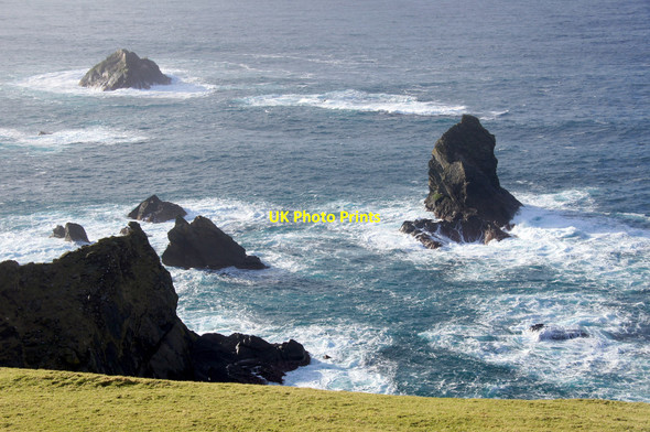 Photo 6"x4" Stackingro and Stackins-hocka from above Sothers Stack, Hermaness Burrafirth c2014