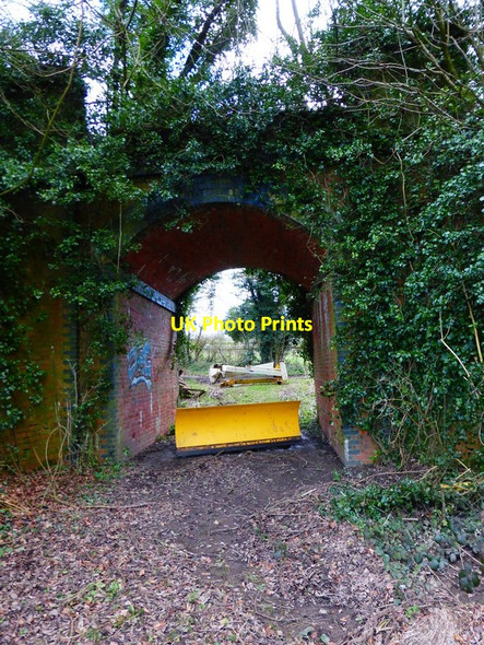 Photo 6"x4" Disused railway bridge near Stock Farm Bailey Green c2014