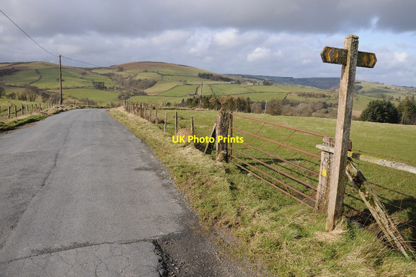 Photo 6"x4" Road and footpath above Llanbister Llanbister c2014