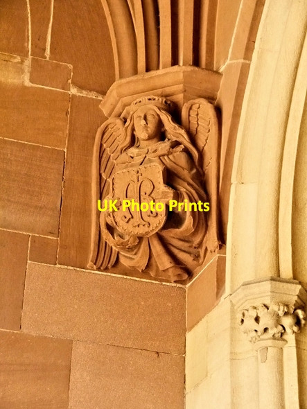 Photo 6"x4" Manchester Cathedral, Stone Carving Inside the South Porch Manchester c2014
