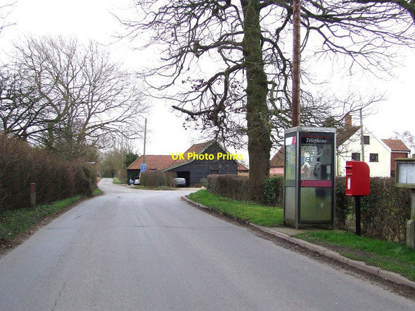 Photo 6"x4" Telephone Box Saxtead Little Green c2014